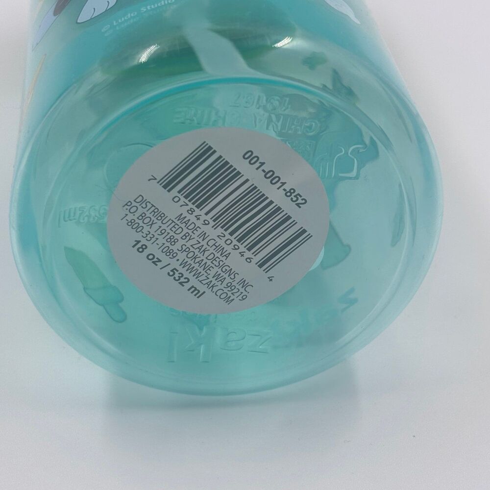 Bluey Kids Plastic Water Bottle Reusable Juice Tumbler Flip Straw Lid NWOT - Picture 4 of 4